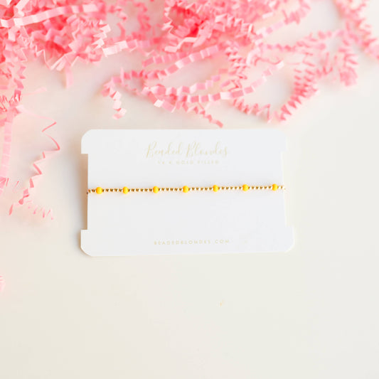 Dainty Poppi Bracelet in Yellow: Standard 6.75 inch