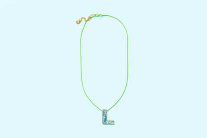 Chain Necklace - Letters - Colorful Confetti - S