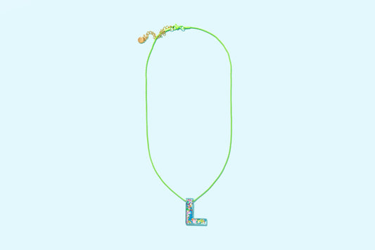 Chain Necklace - Letters - Colorful Confetti - L