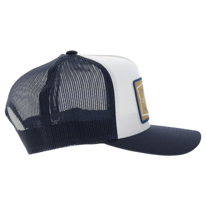 Hooey Men’s Rank Stock Trucker Hat - White/Navy