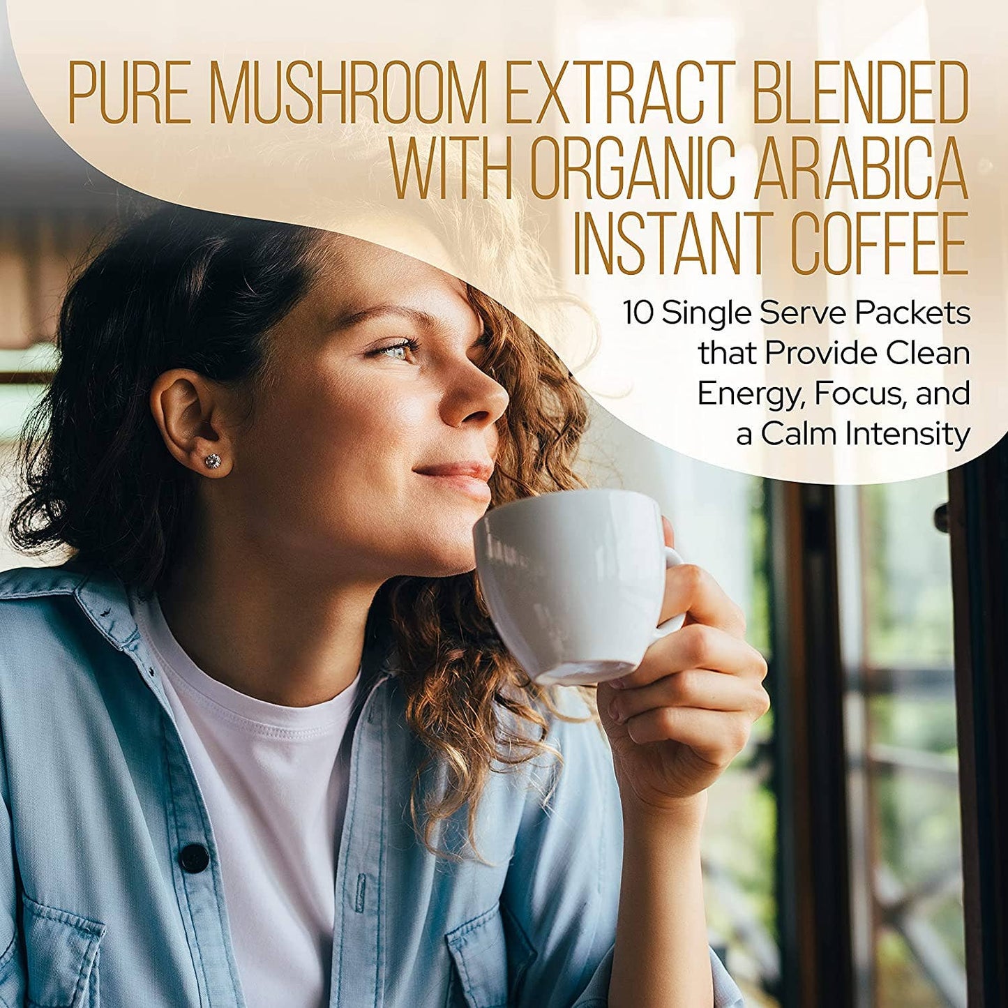 La Republica Organic Mushroom Coffee 10-Pack (Full-Fruiting): 10-Pack Single Serve Box