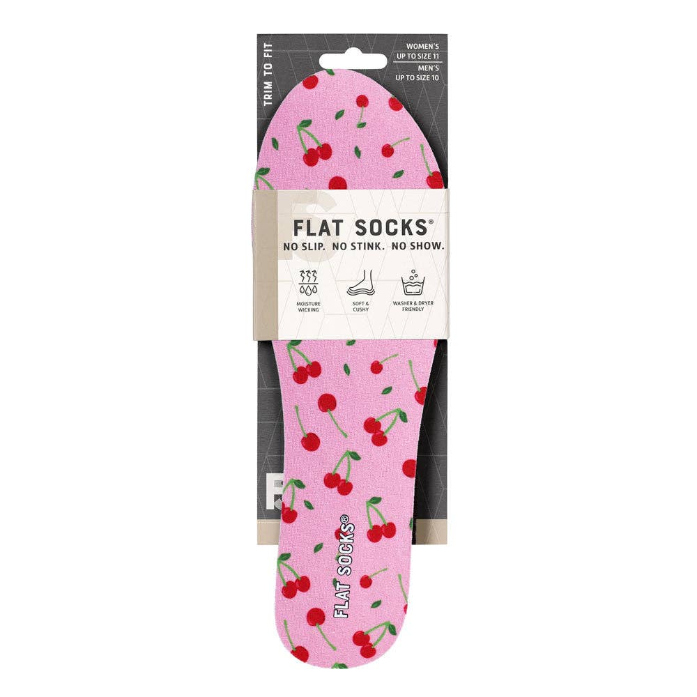 Cherry Darling FLAT SOCKS: Large (up to Women's 13+, Men's 14)
