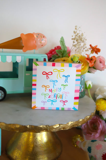 Merry and Bright Bows 4x4 Block