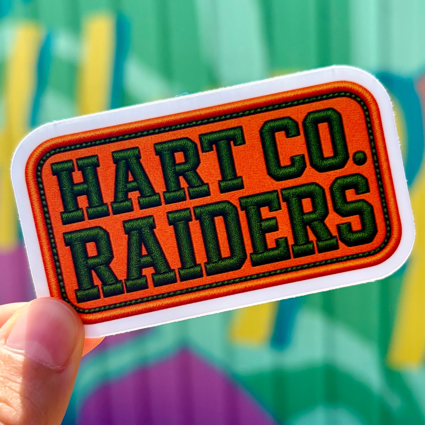 Hart County Raiders Faux Patch Sticker