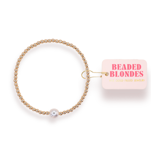 Ariel Pearl Bracelet in Gold: Standard 6.75 inch