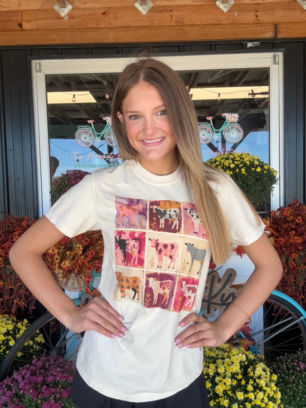 Colorful Cows Collage Comfort Colors Tee
