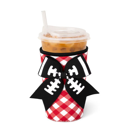 Gameday Gingham Red + Black Swig Iced Cup Coolie (Medium)