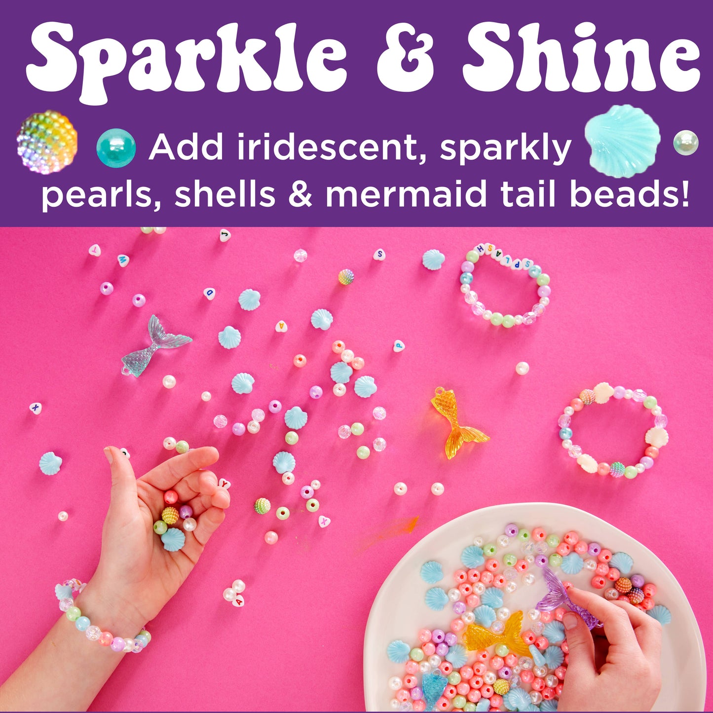 Bead Jewelry Jar Mermaid - DIY Bracelet Craft Kit for Kids