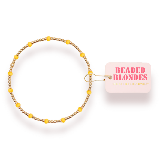 Yellow Dainty Poppi Bracelet: Gold / Standard 6.75 inch