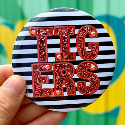 Tigers Striped Button