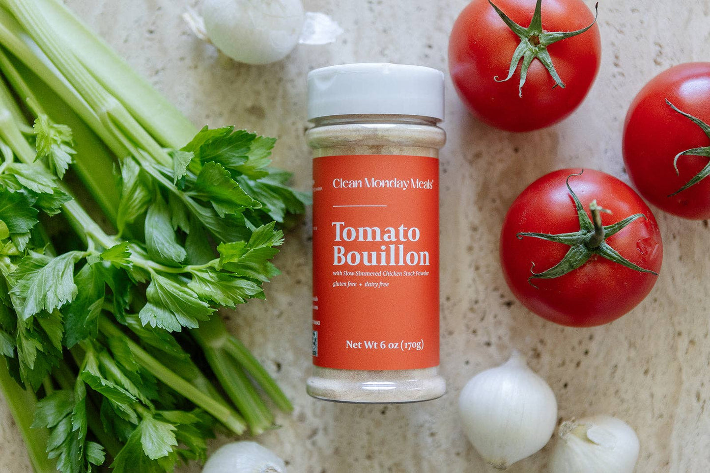 Tomato Bouillon with Slow Simmered Chicken Stock Powder: 6 oz Standard