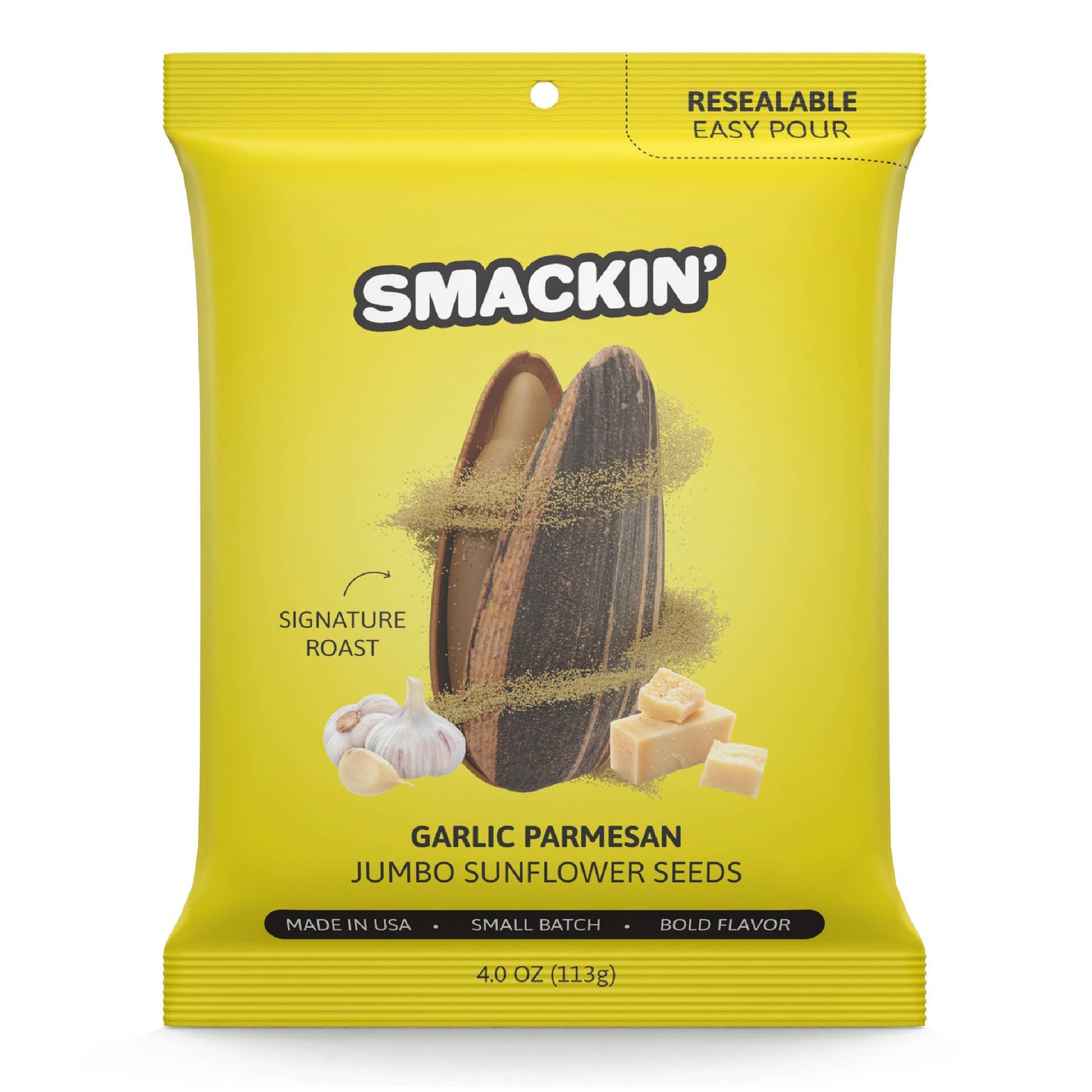 SMACKIN' Garlic Parmesan Sunflower Seeds (4 oz)