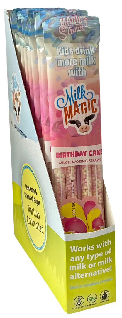 Milk Magic Birthday Cake Milk Flavoring Straws