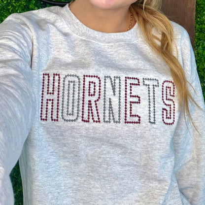 Hornets Spirit Stud Embroidered Sweatshirt