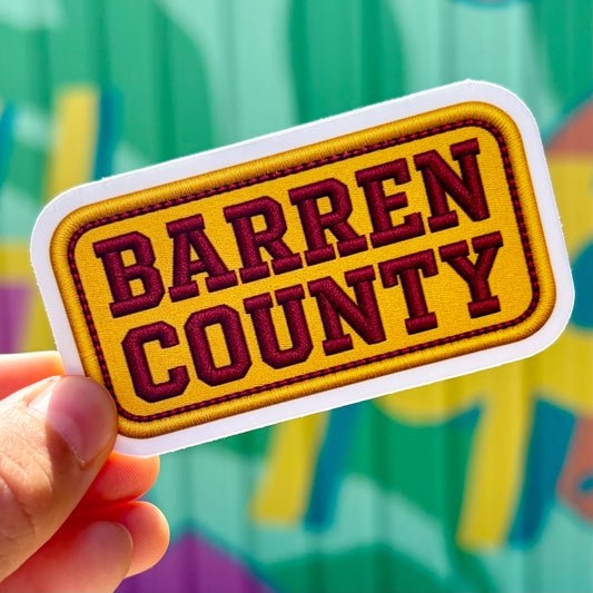Barren County Faux Patch Sticker
