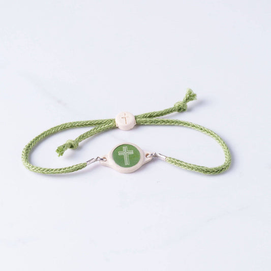 Tap To Pray® Survivor Series Bracelet: Moss + Cross