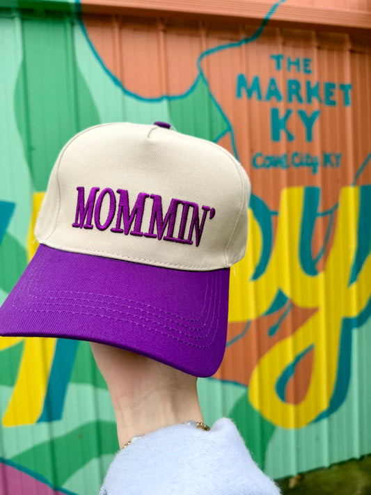 Purple & Beige Mommin’ Hat