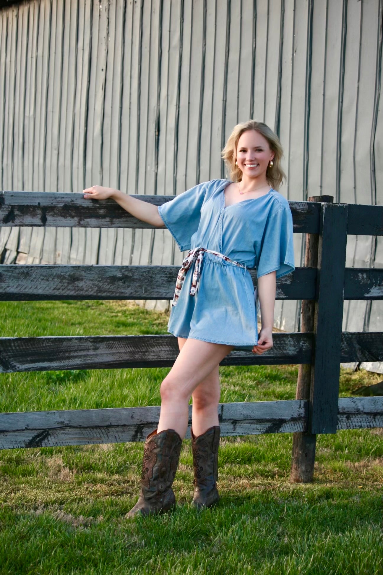 Denim Romper