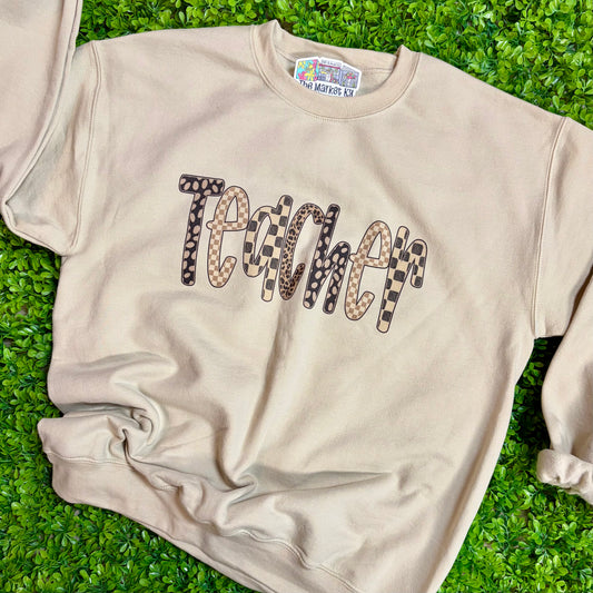 Tan Teacher Tee or Sweatshirt