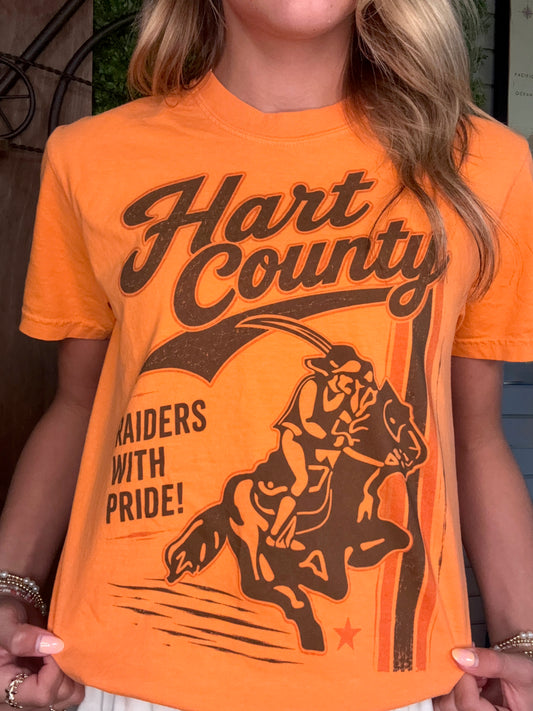 Hart County Raiders Pride Comfort Colors Tee - Orange