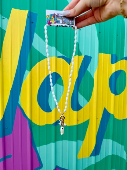 Charm Beaded Necklace - Sea Pearl