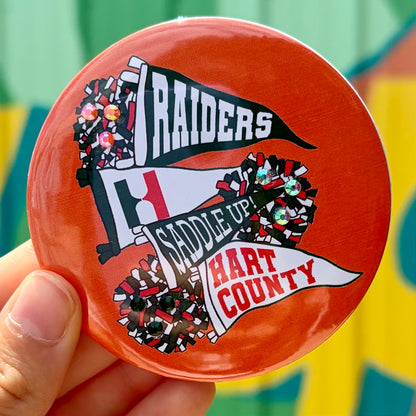 Hart County Raiders Pennants Button