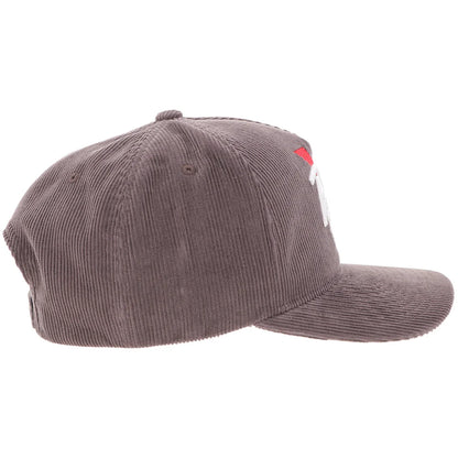 Hooey PBR Snapback Hat - Grey Corduroy