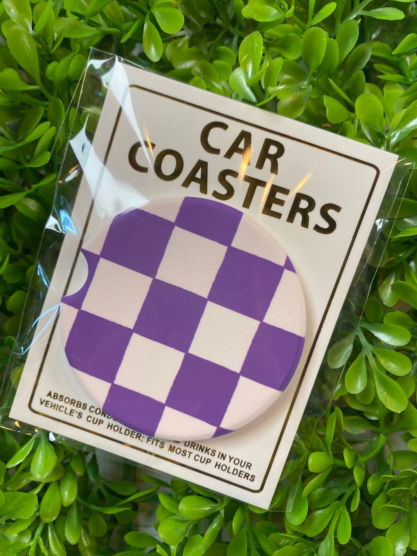 Checkered Car Coasters (Options)