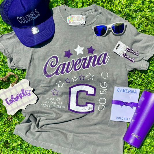 Caverna Colonels Go Big C Vintage Comfort Colors Tee