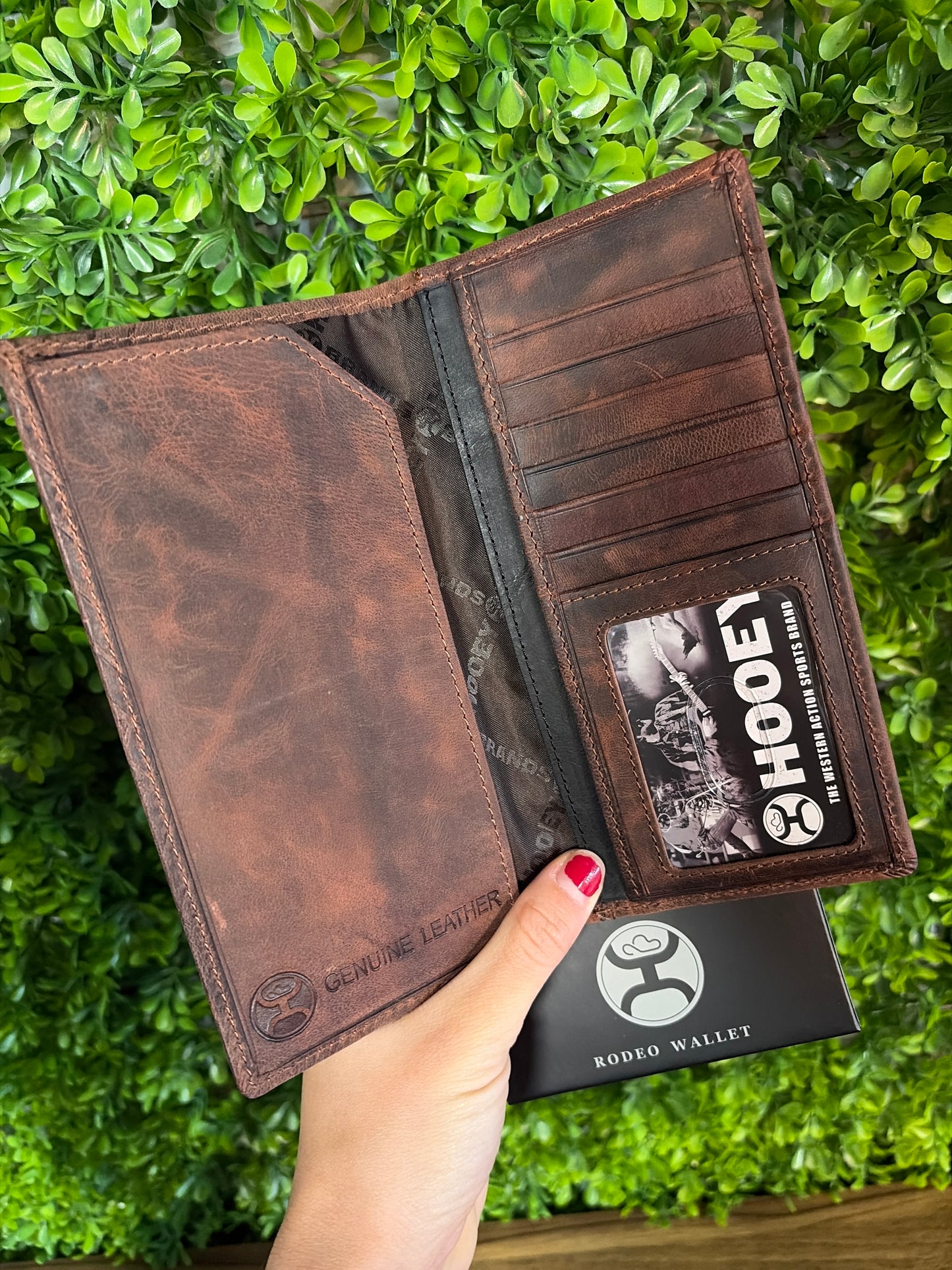 Hooey Austin Brown Aztec Embossed Rodeo Wallet