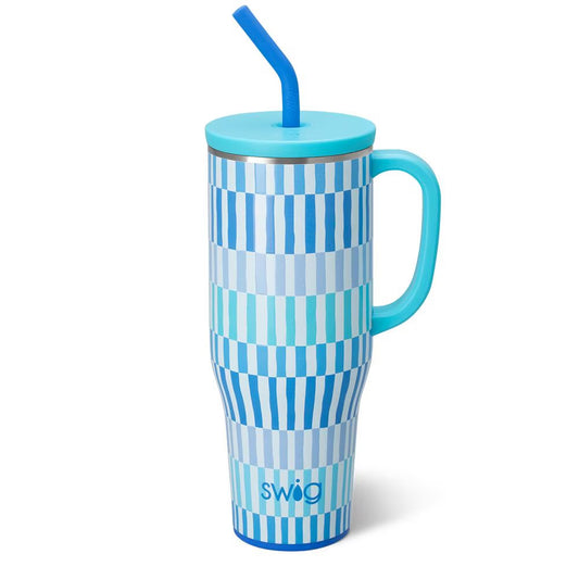 40 Oz Glacier Stripe Swig Mega Mug