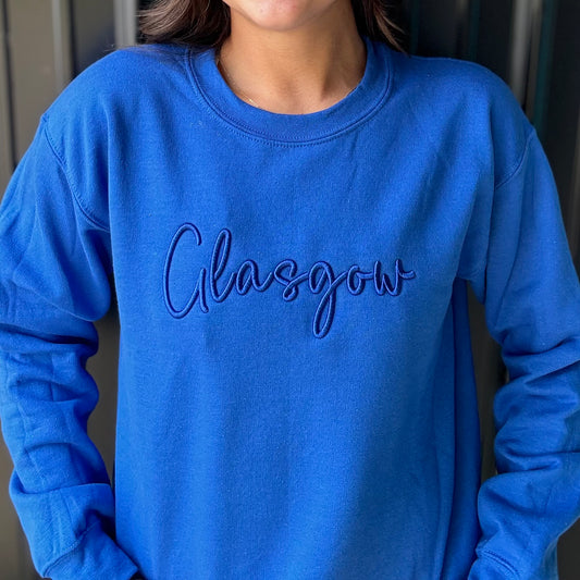 Glasgow Puff Embroidered Sweatshirt Youth & Adult