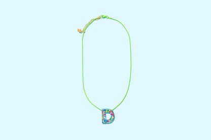 Chain Necklace - Letters - Colorful Confetti - A