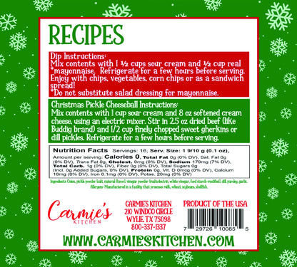 Christmas Pickle Dip Mix - Holiday Collection