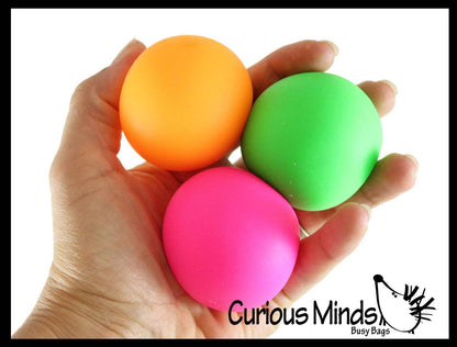 1 Box of 3 Soft Doh Filled 2" Stress Ball - Squishy Gooey