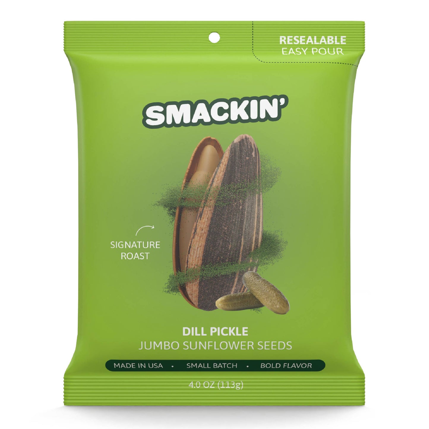 SMACKIN' Dill Pickle Sunflower Seeds (4 oz)