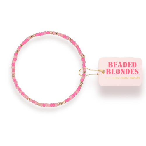 Flamingo Sprinkle Bracelet: Standard 6.75 inch