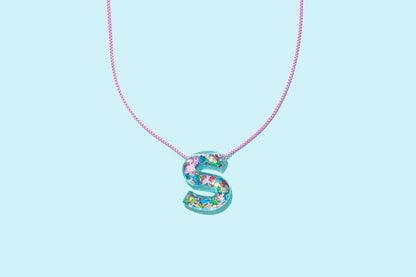 Chain Necklace - Letters - Colorful Confetti - K