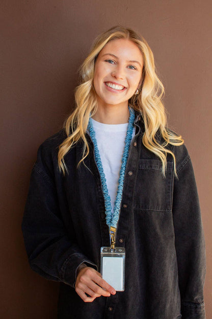 Baby Blue Jean Lanyard