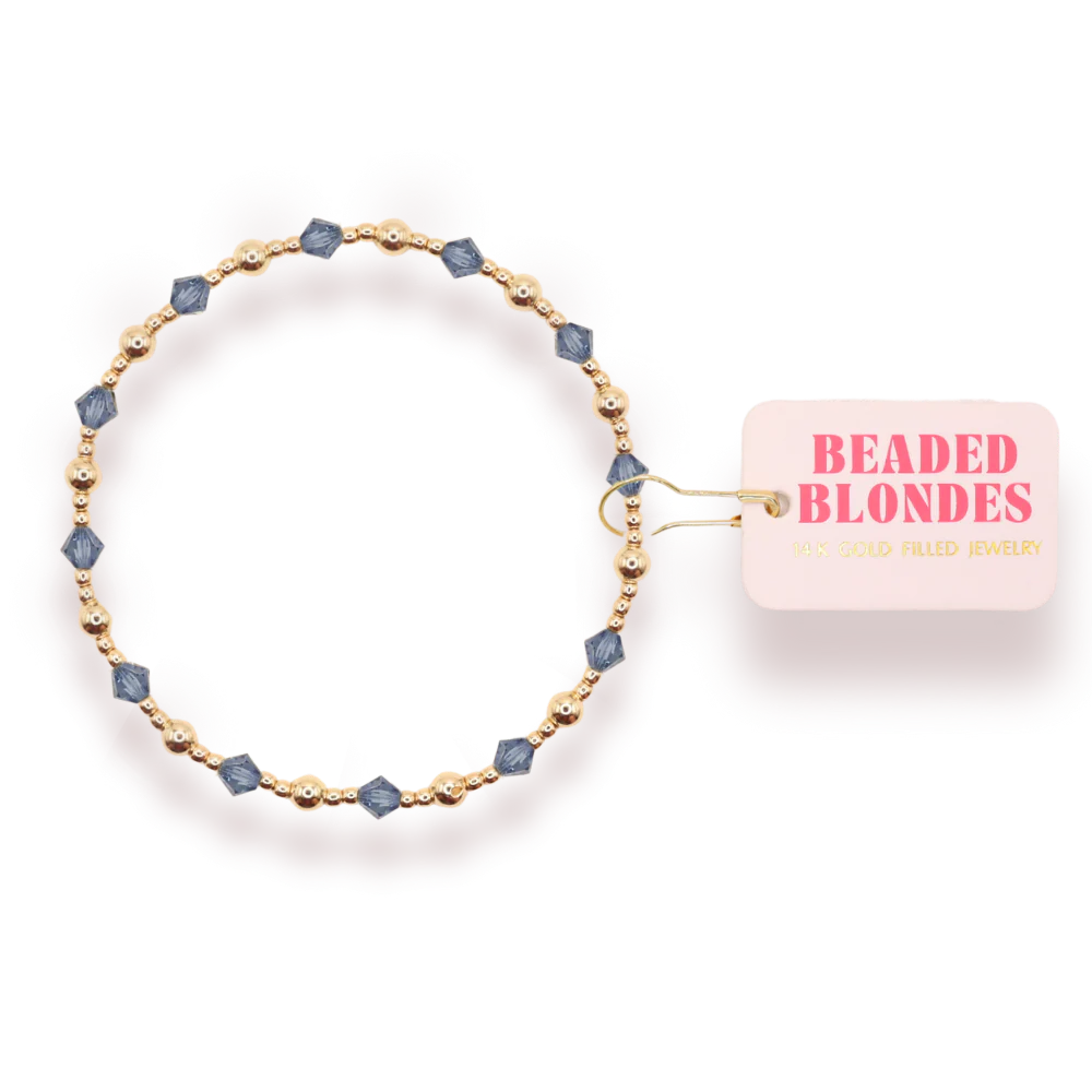 Ice Blue June Bracelet: Standard 6.75 Inch