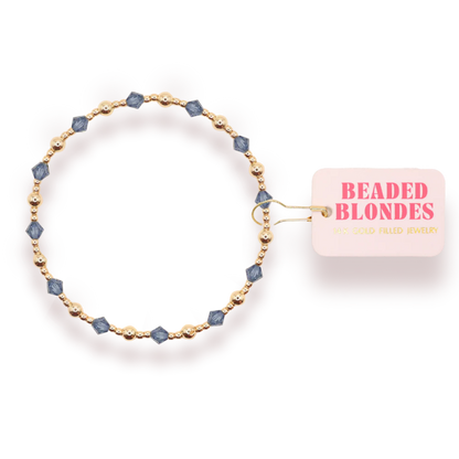 Ice Blue June Bracelet: Standard 6.75 Inch