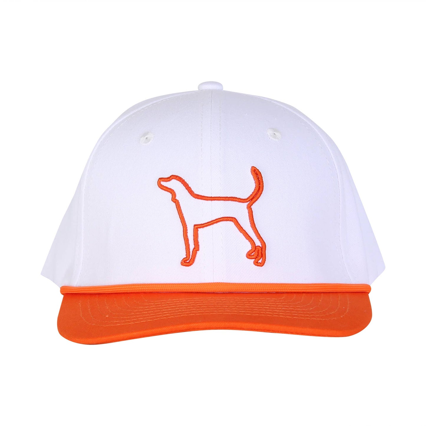 White/Orange TN Bluetick Coonhound Stitched Rope Hat