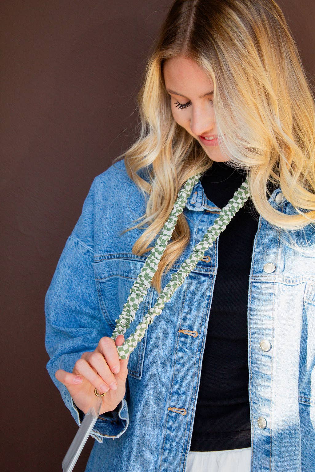 Lindsey Checkered Lanyard