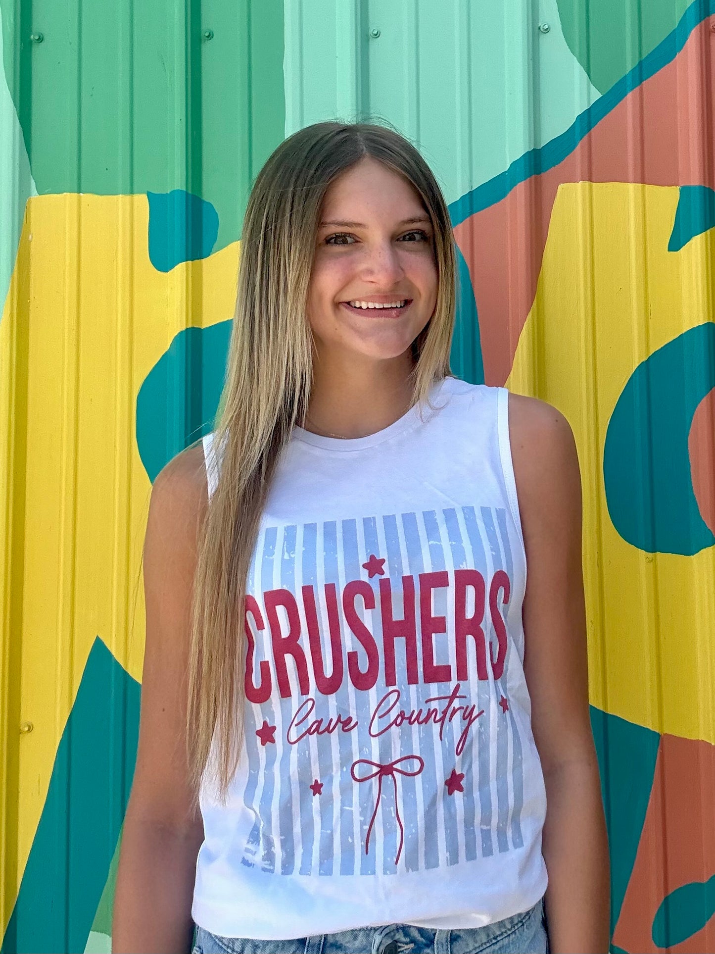 Cave Country Crushers Preppy Bow Tank