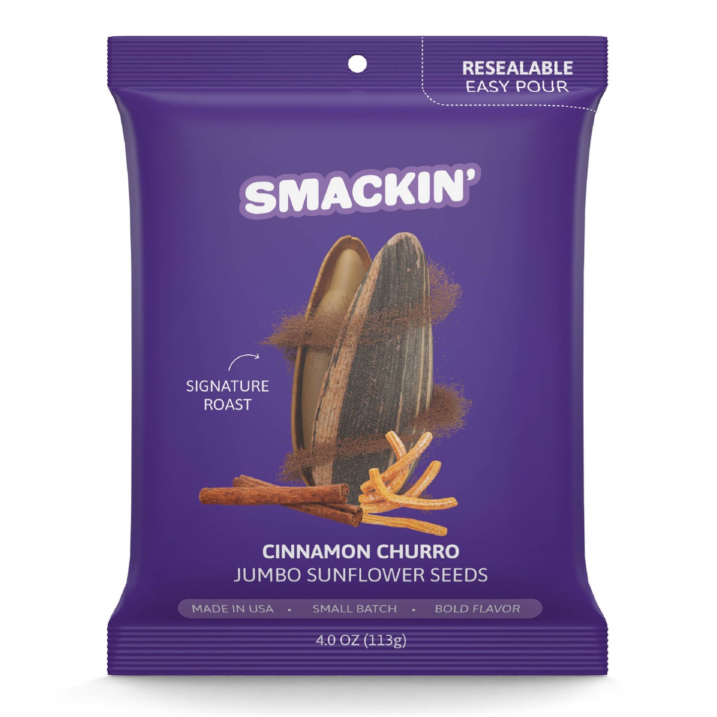 SMACKIN' Cinnamon Churro Sunflower Seeds (4 oz)