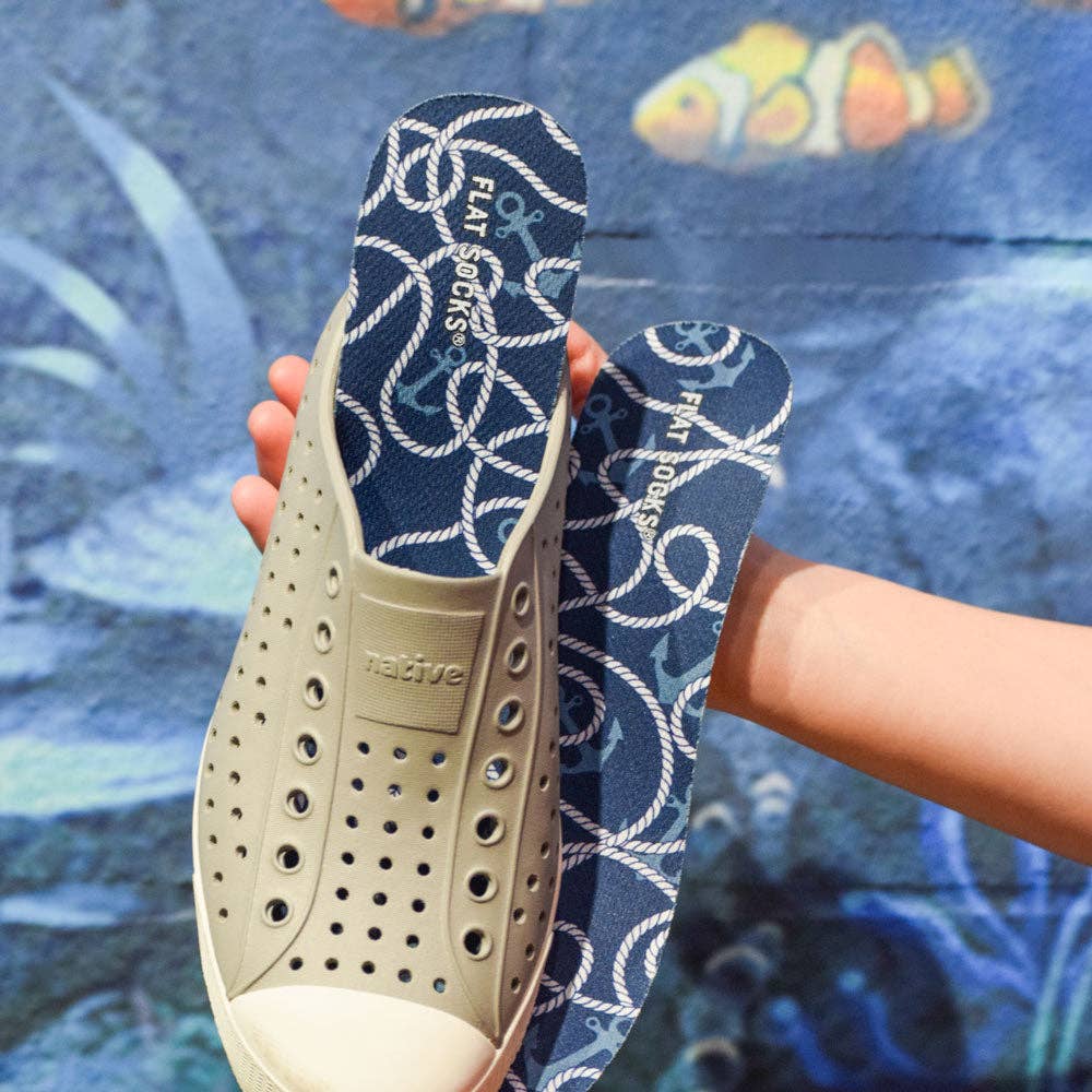 Seas-the-Day FLAT SOCKS: Small (up to Women's 11, Men's 10)
