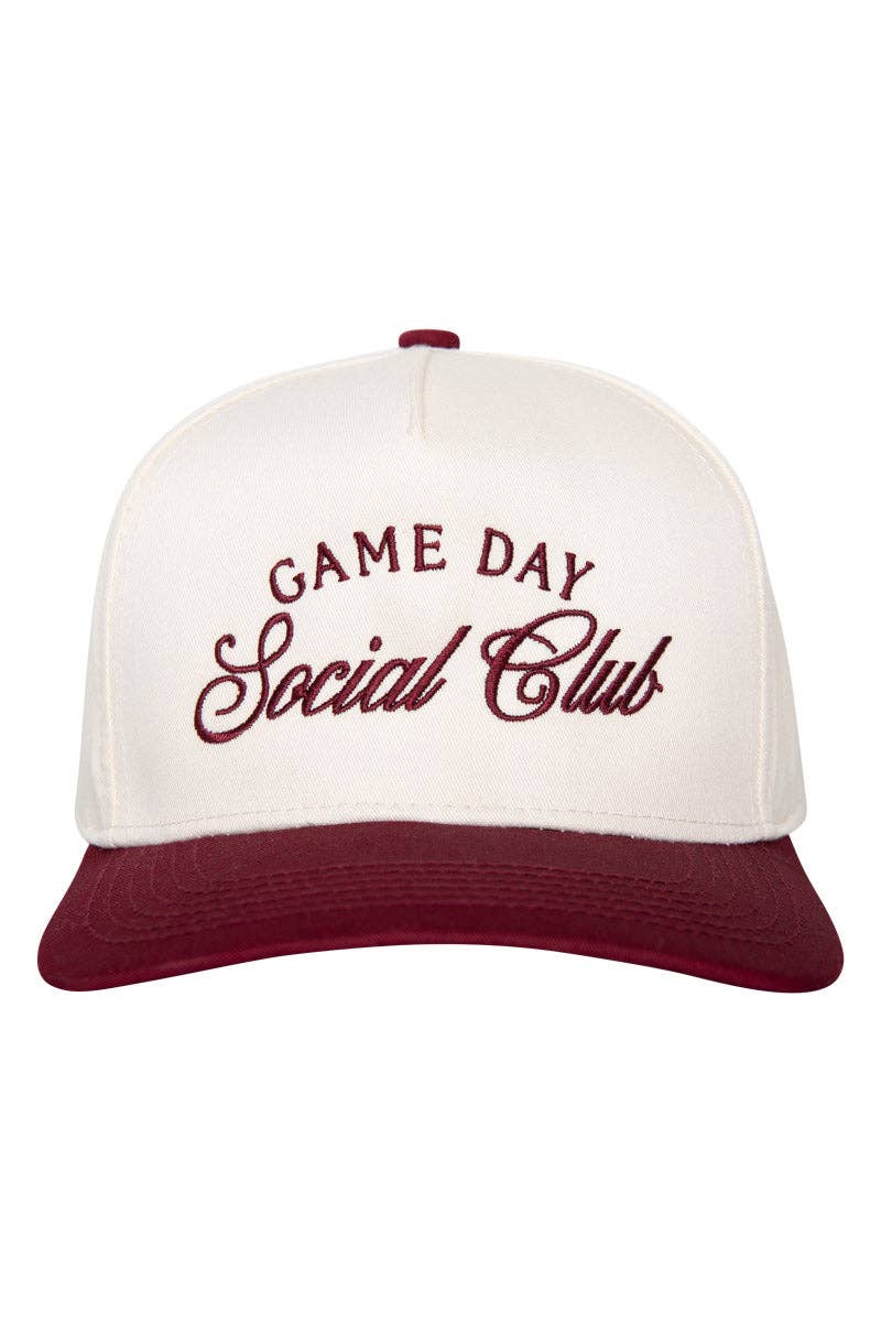 Game Day Social Club Two-Toned Vintage Hat: Black and Tan