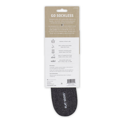 Dark Heather Grey FLAT SOCKS: Small (up to Women's 11, Men's 10)