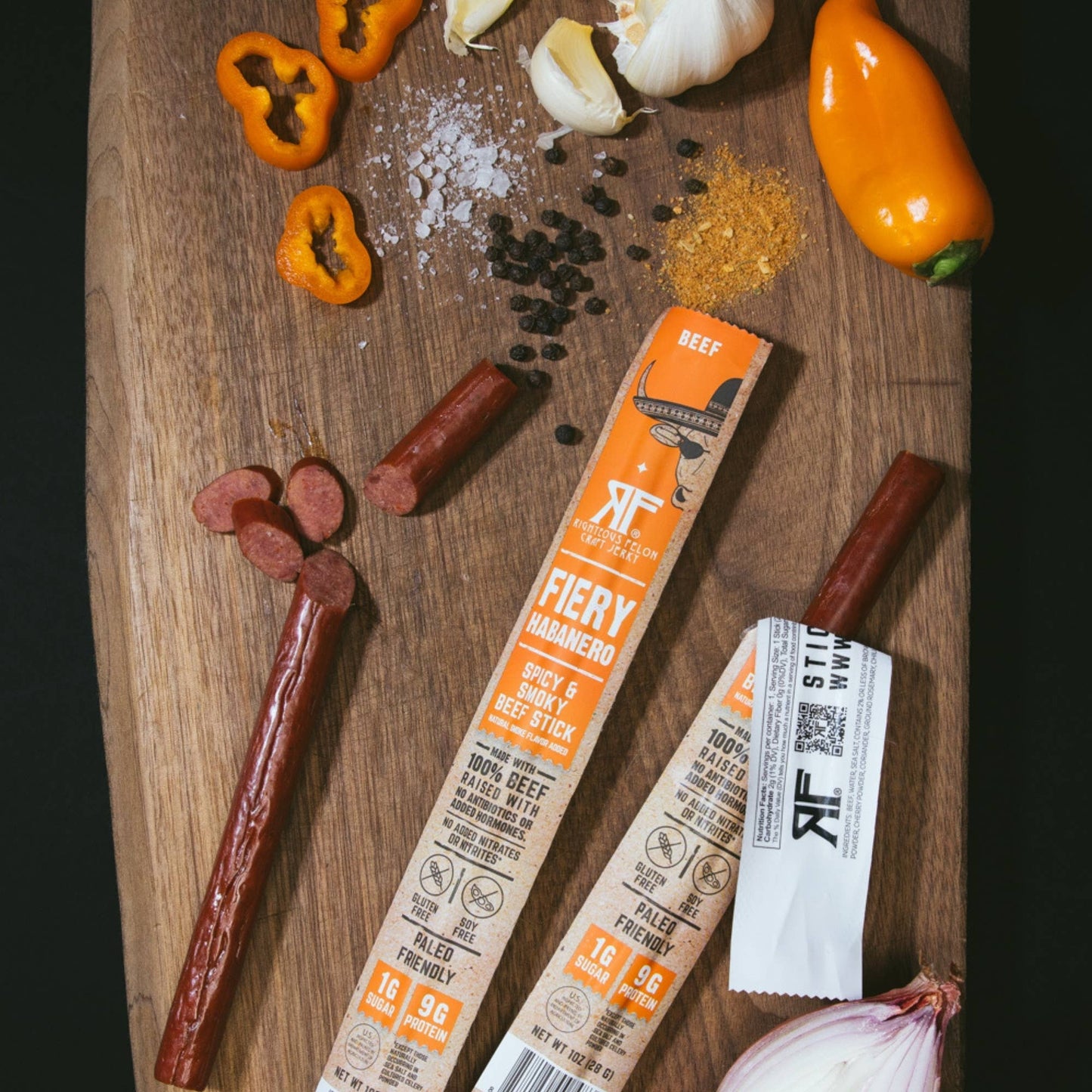 Righteous Felon Fiery Habanero Beef Stick 1oz