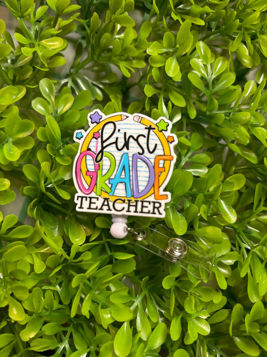 First Grade Teacher Badge Reel